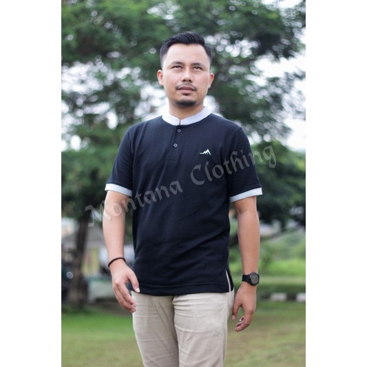 Montana kaos polo shirt kerah koko I Shanghai katun Premium Original Kaos kerah pria dewasa kaos pol