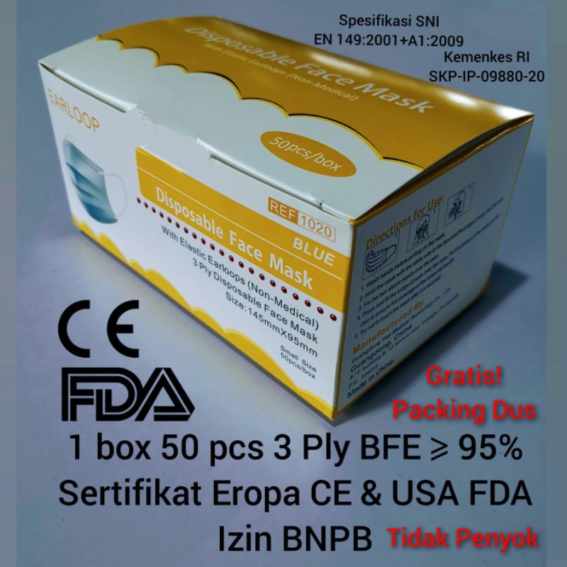 Masker Anak 3Ply 3 Ply Masker Disposable Masker Earloop Masker 3 Ply Masker 3Ply Masker Anak