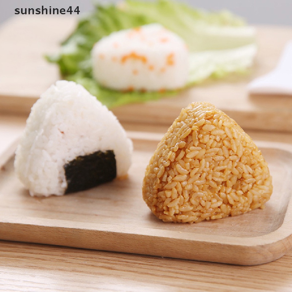 Sunshine 3PCS / Set Cetakan Sushi / Onigiri / Onigiri DIY Bentuk Segitiga