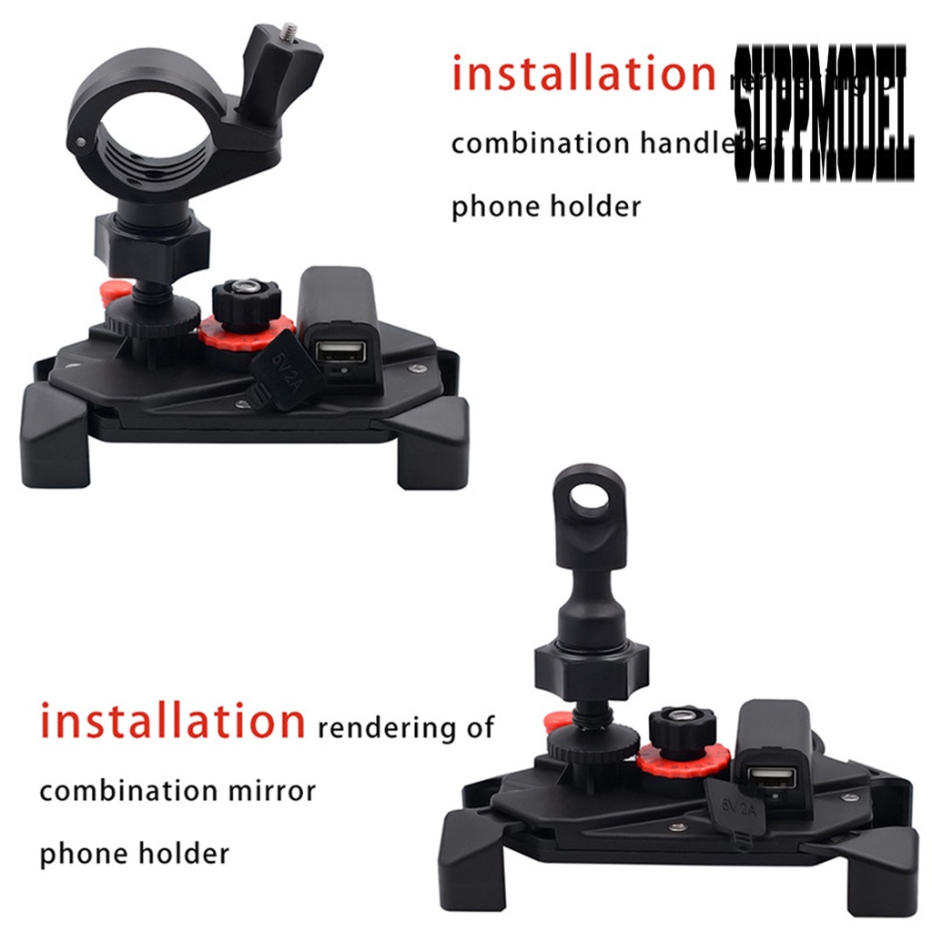 Stand Holder Handphone Anti Goyang Tahan Lama Untuk Stang Motor