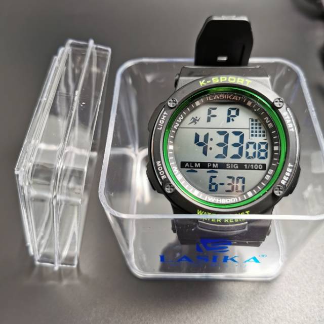 Jam tangan digital Sporty water Resist Lasika 901putih