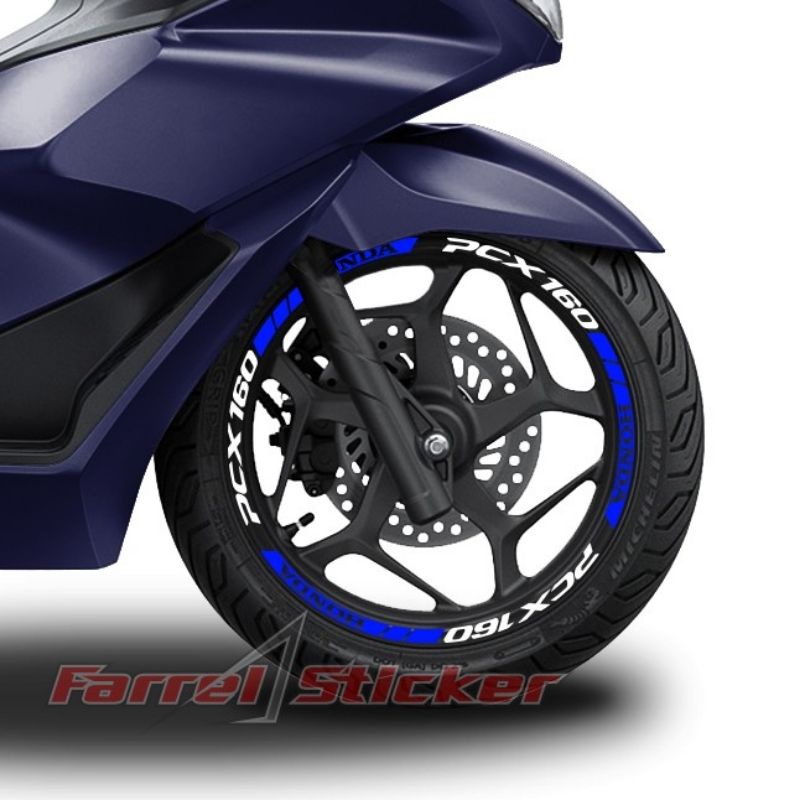 Sticker Velg Pcx 160 Biru Termurah