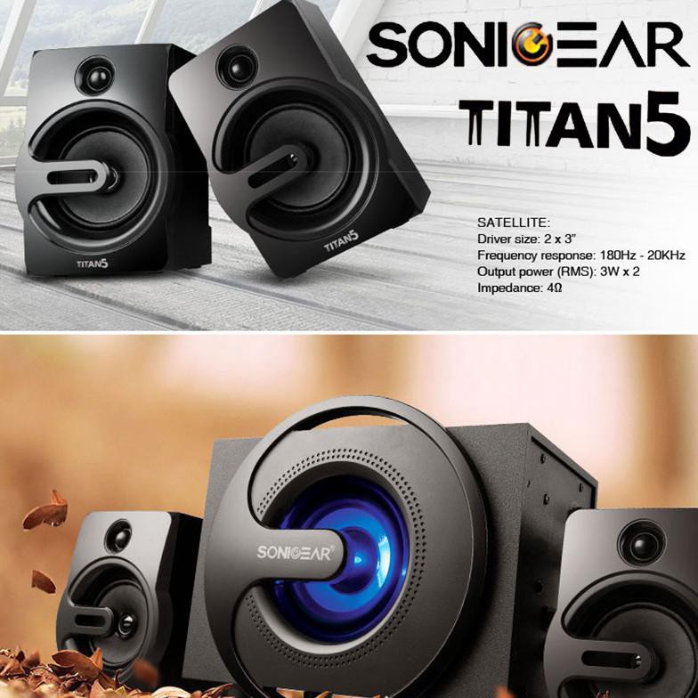 READY SONICGEAR Titan 5 BTMI Bluetooth Speaker Aktive Stereo 2.1 System K25 95