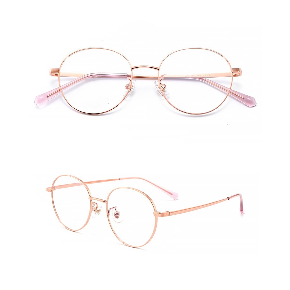 ♥TMALL88♥ Kacamata Baca Frame KM69 Anti Radiasi Metal Gaya Retro Untuk Pria / Wanita NO MINUS