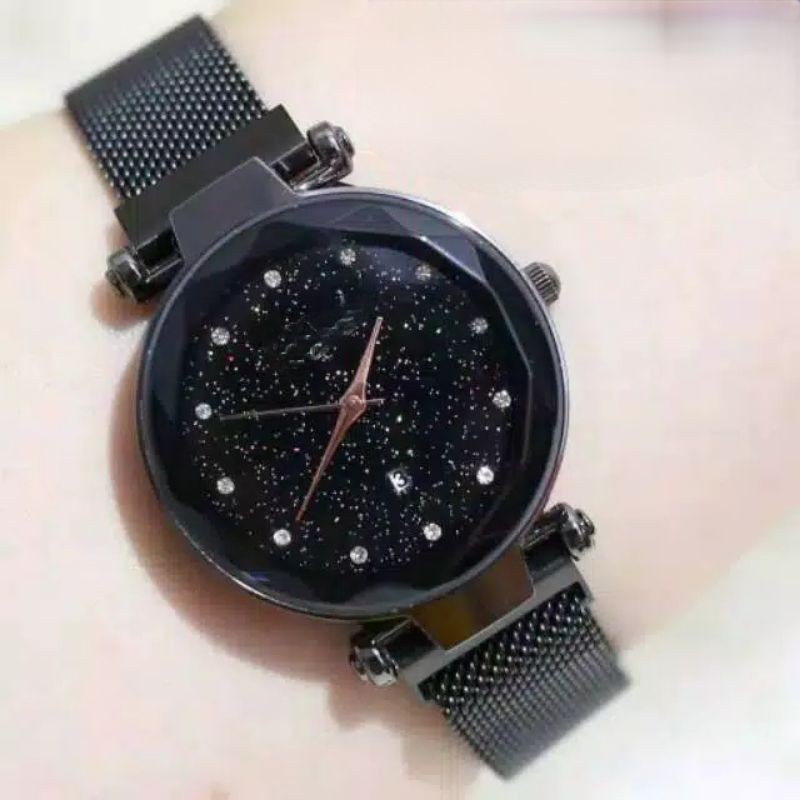 Jam Tangan Wanita Diyoor Magnetik Tanggal Aktif Mata Kecil D732 Ready 4 Warna