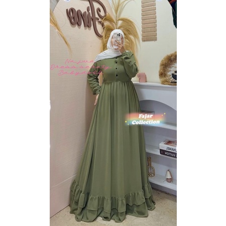 Gamis polos seruty BabydollNAJWA DRESS By Fajar/Fino Collection
