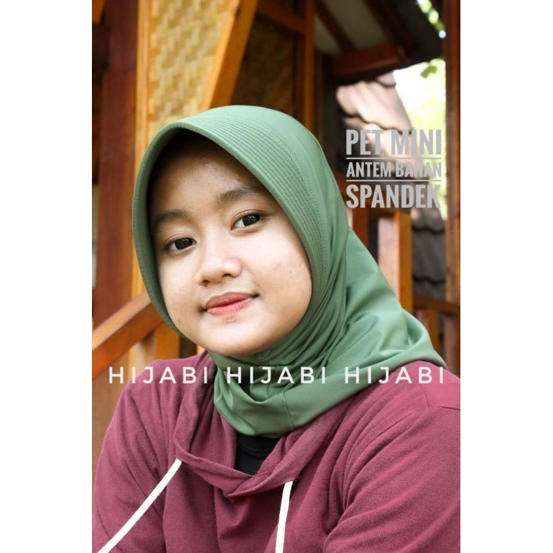 Hijab Instan Sport Pet Mini Antem Atau Pad Kecil Spandek