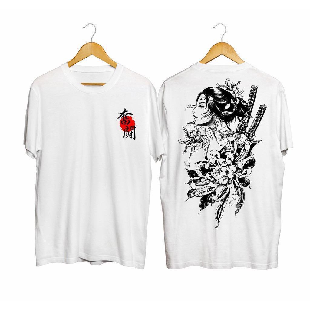 MakeGrosir - KAOS OVERSIZE GEISHA JAPAN