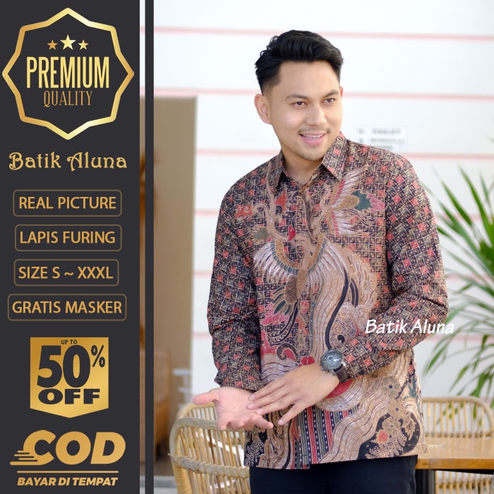 BATIK PRIA LENGAN PANJANG MEWAH PREMIUM ALUNA PRABUSENO SHANGHAI KERIS KEMEJA BATIK ACARA NIKAHAN KEREN ALISAN POLO UKURAN JUMBO COCOK UNTUK PESTA KONDANGAN RESMI FORMAL KANTOR LAMARAN MENSBATIK BIG SIZE 100% ORIGINAL TERBARU COWOK MODERN 62