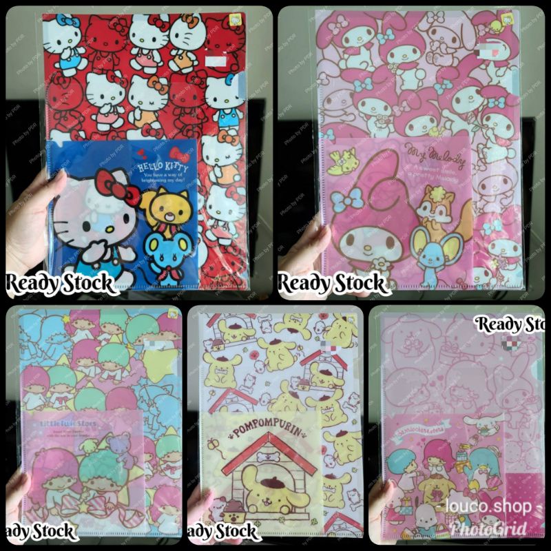 

Map File Folder A4 Sanrio Hello Kitty My Melody Little Twin Stars Pompompurin