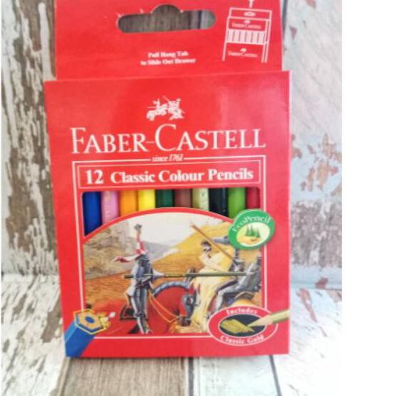 

Diskon!! (byu-234) Pensil Warna Faber Castell 12w classic Pendek
