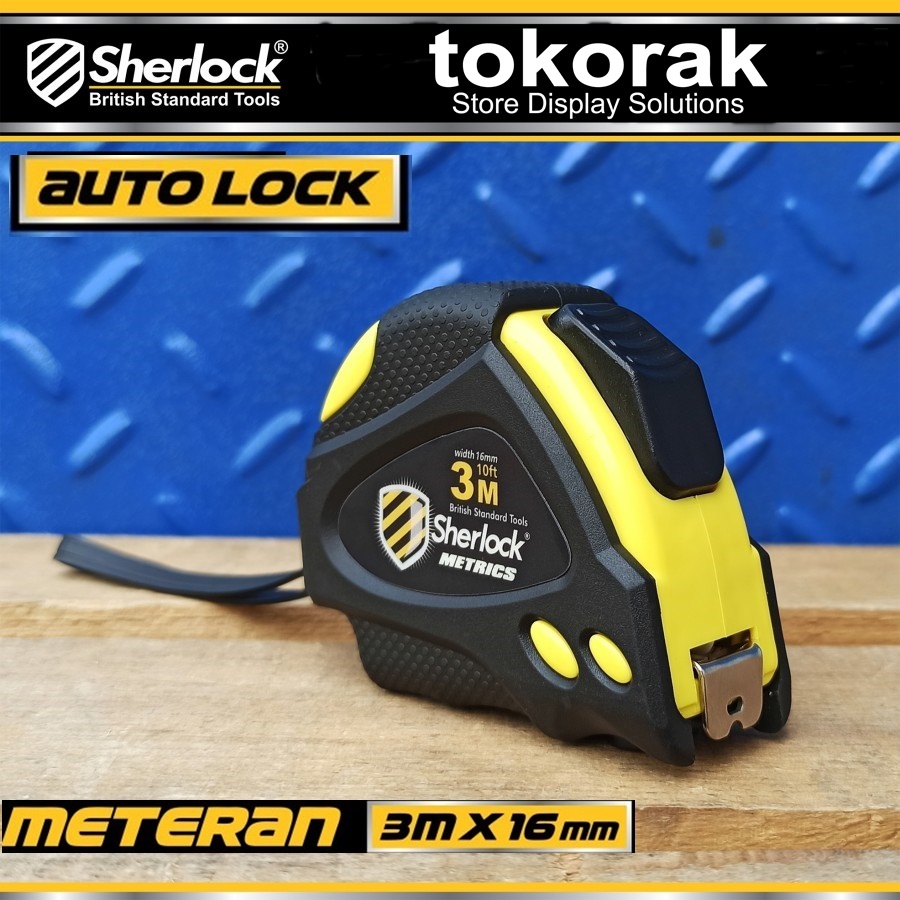 METERAN ROLL 3M X 16MM SHERLOCK - AUTO LOCK METRICS METERAN GULUNG