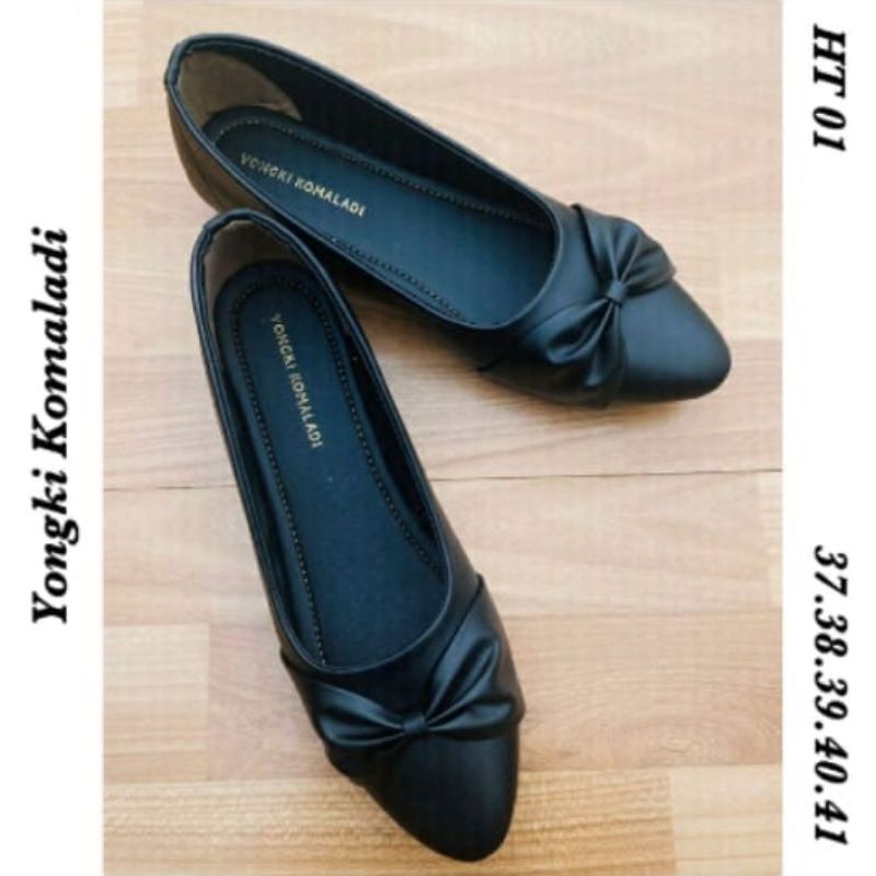 flatshoes pita AF hitam new