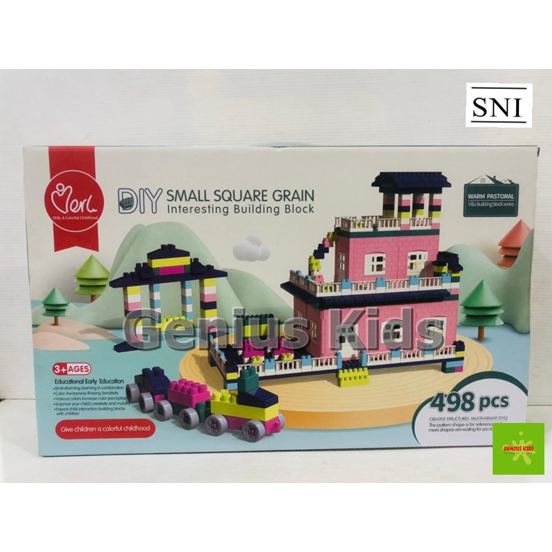 Mainan Edukasi DIY small square grain Building block isi 498pcs - mainan balok