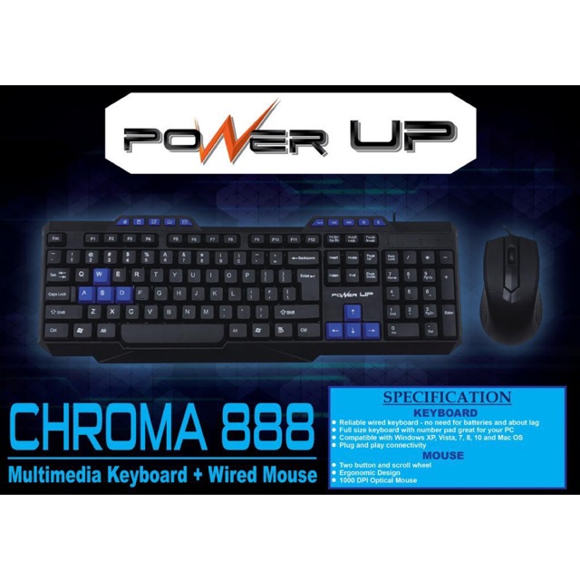 Keyboard+Mouse Wired Multimedia PowerUp