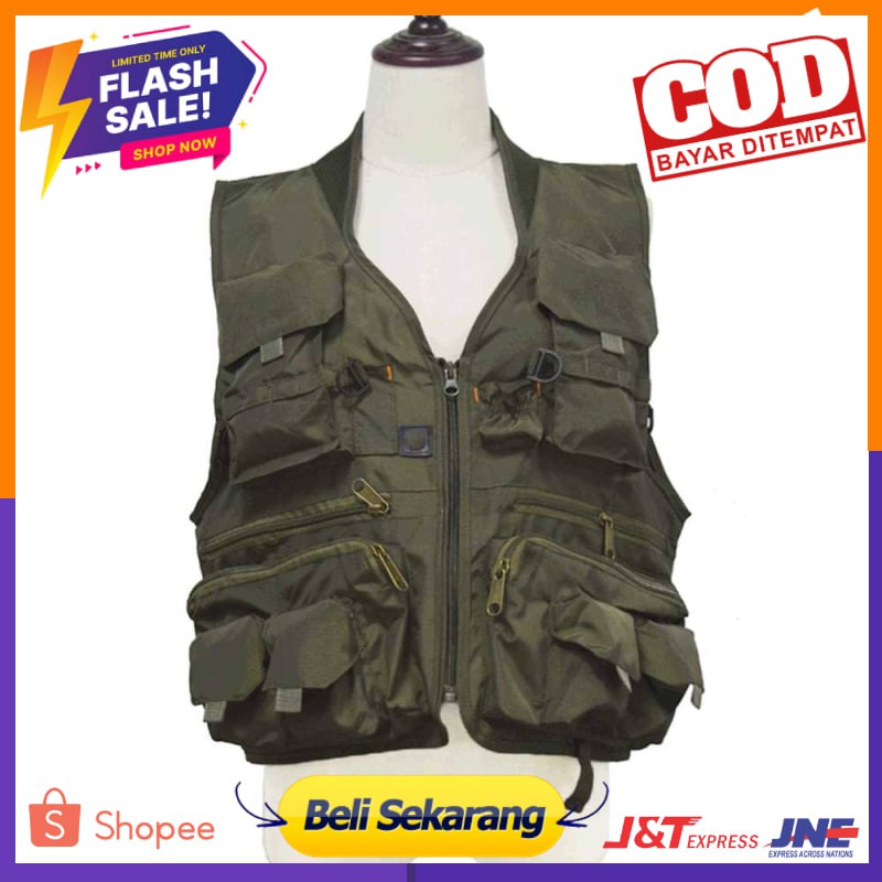 Deukio Rompi Pancing Fishing Vest Quick Dry Jacket XL - GDS09