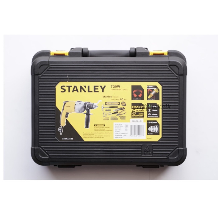 Percussion Drill 13mm 720W Stanley STDH7213V Mesin Bor Set STDH 7213 V