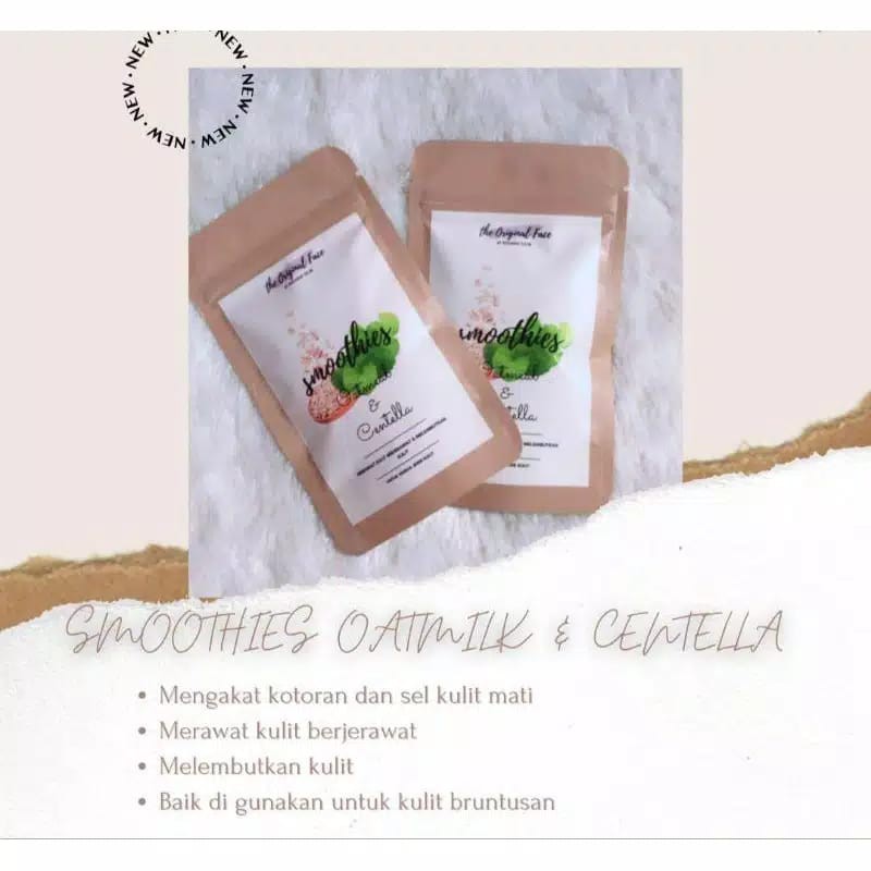 NEW!!! Masker Wajah Smoothies Oatmeal &amp; Centella by Nurjanah Salim