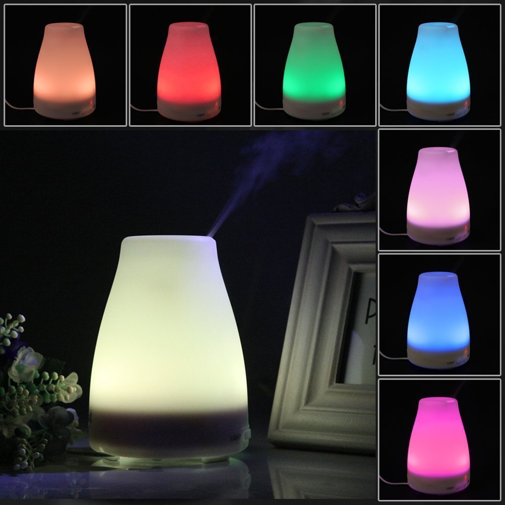 AKN88 - Humidifier Diffuser Shape Design LED 7 Warna - 120 ml