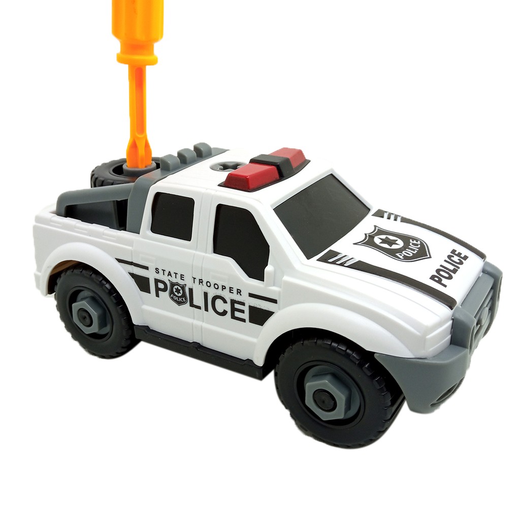 Toy Addict 2-in-1 Police Car Mainan Anak Mobil Polisi Bongkar Pasang