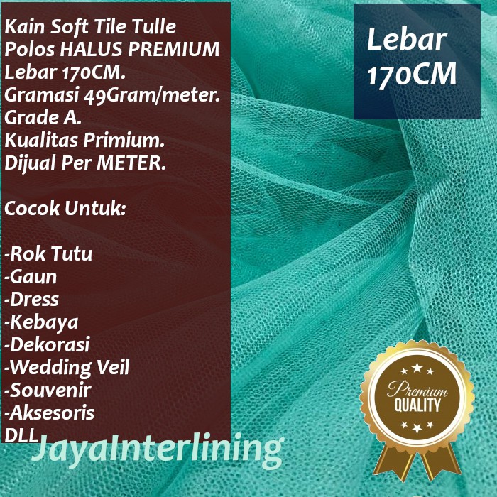 Kain Soft Tile Tulle  Polos HALUS PREMIUM