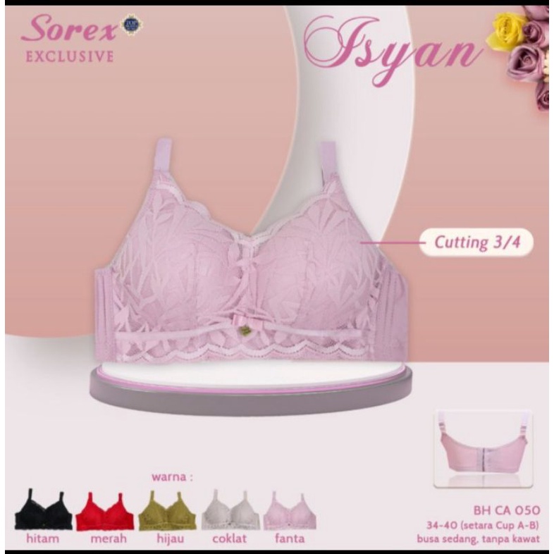 Bh Sorex Exclusive CA050 - 050 Push up bra - Bra penyamar lemak full cup