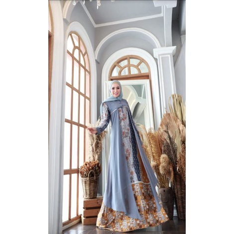 SHAIMA ETNIC GAMIS SET OUTER PISAH /GAMIS RAYON BUSUI LD 110