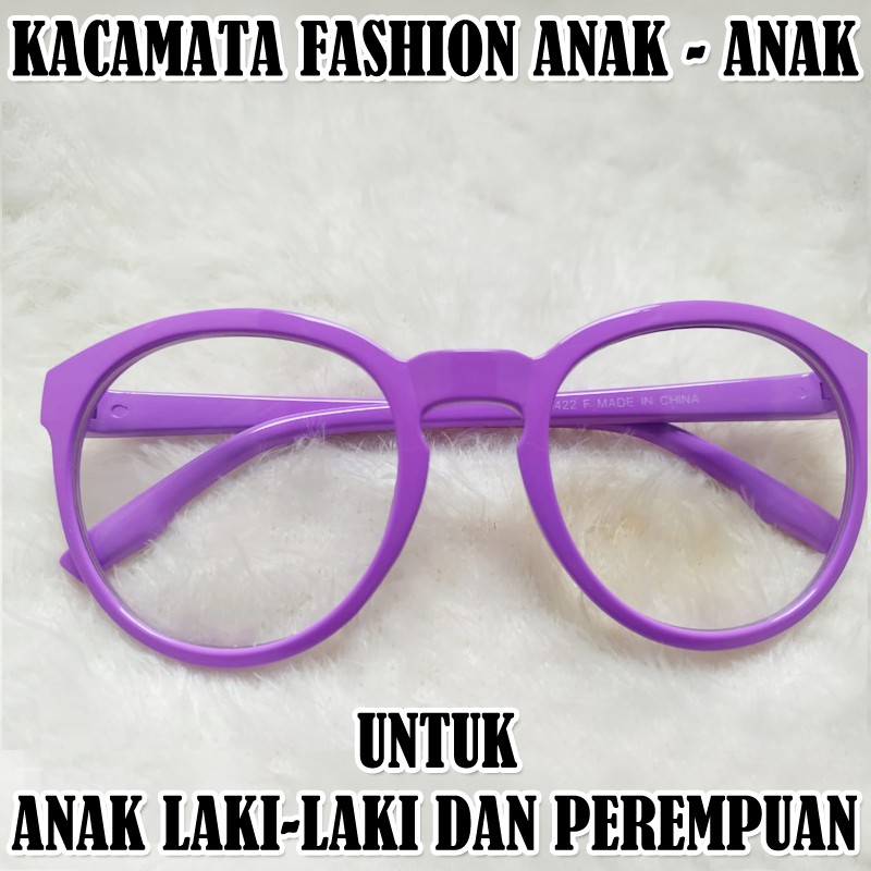 Kacamata Anak anak Fashion Oval Transparan Kids Glasses Unisex Kaca mata Anak  Bulat Oval Multicolor