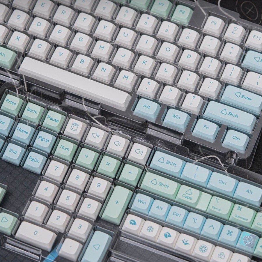 Yiqi Ice Crystal Mint PBT Dye-sub Keycaps 134 set XDA Profile