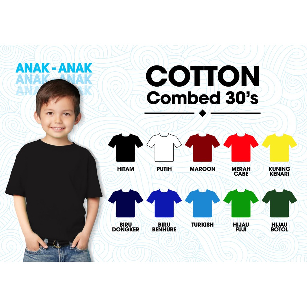 Download Kaos Polos Anak Kaos Polos Anak Murah Kaos Polos Anak Combed 30s Shopee Indonesia