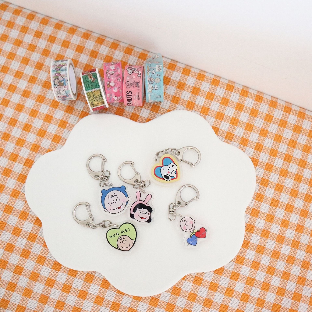 Korea Selatan ins angin lucu kartun Charlie puppy keychain lucu Lucy liontin mobil liontin akrilik