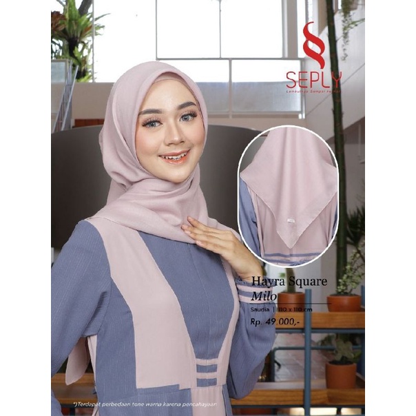 SEPLY HIJAB HAYRA SQUARE SEPLY ORIGINAL 2022 JILBAB SEGIEMPAT