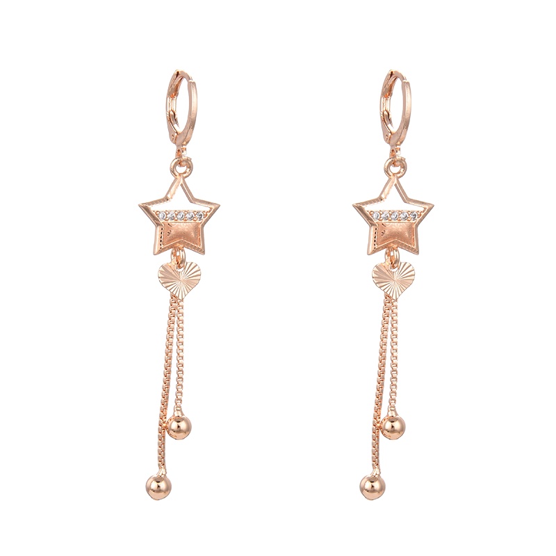 anting titanium wanita emas muda anti karat dewasa tusuk korea asli panjang dan luntur korea style selamanya dewasa 120-129e-122e