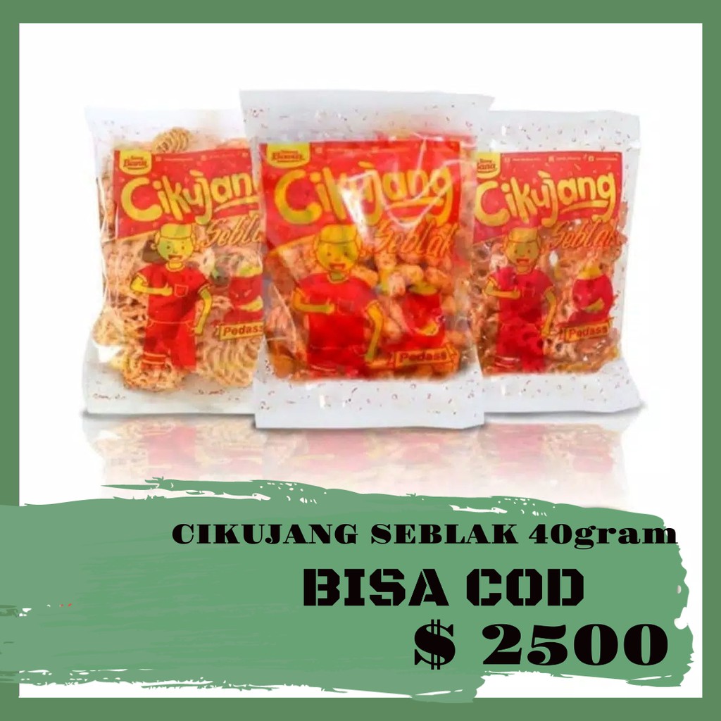 CIKUJANG SEBLAK UYEL, JARI DAN TOPOKI 40gram Rp.2500.an