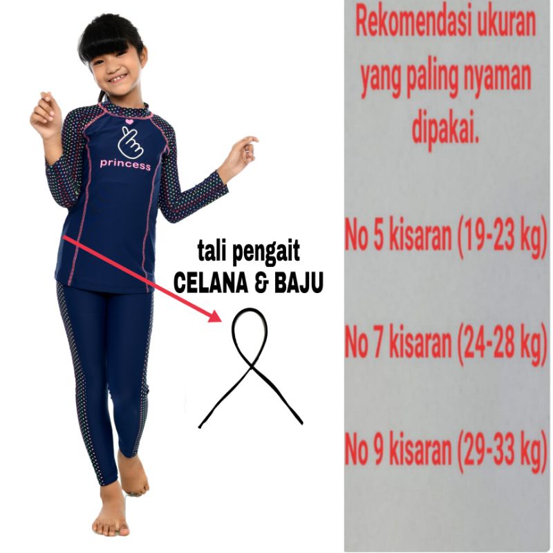 baju renang anak baju renang setelan atas bawah tk-sd usia 4-9 tahun baju renang setelan atas bawah baju renang anak TK-SD usia 4-9 tahun baju renan anak tangan panjang STL sarang Heo anak