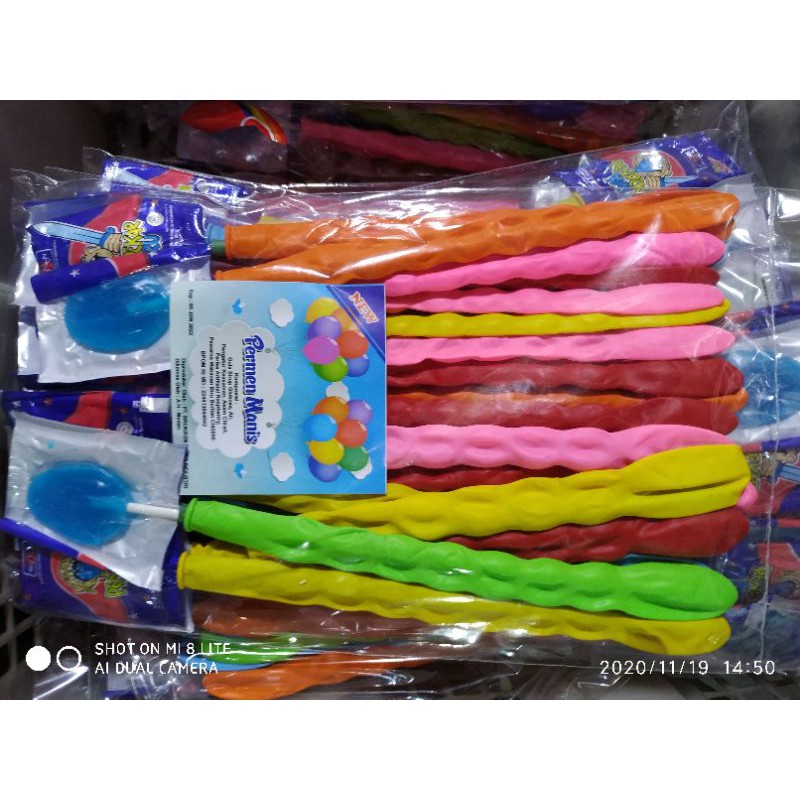 

permen balon panjang permen tangkai kaki balon isi 20pcs