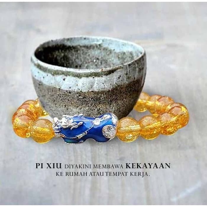 [Bayar di Tempat] Gelang Citrine Stone Premium Pi Xiu Thermo Berubah Warna