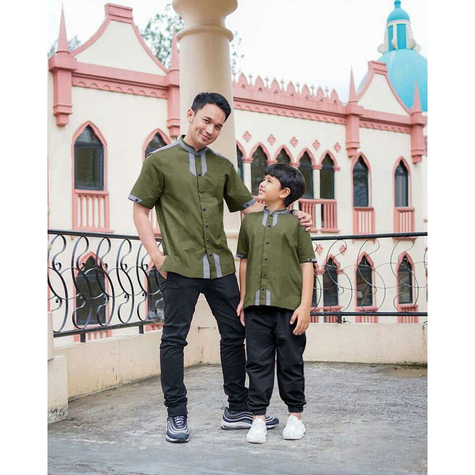 Couple Josie - Baju Muslim Ayah dan Anak - Baju Koko Ayah dan Anak Terbaru