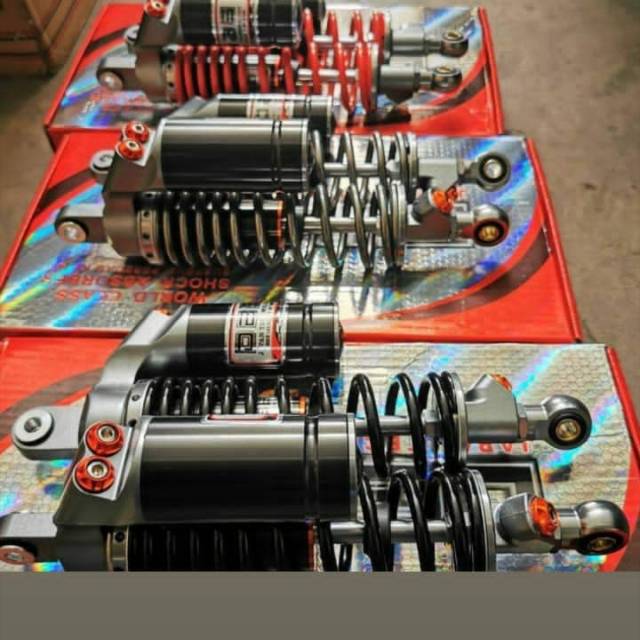 Shock DBS Replika KTC ,ukuran 28/32/34 cocok di pasang Rx-king-Cb-Motor Bebek-Nmax (black-Grey-Red)