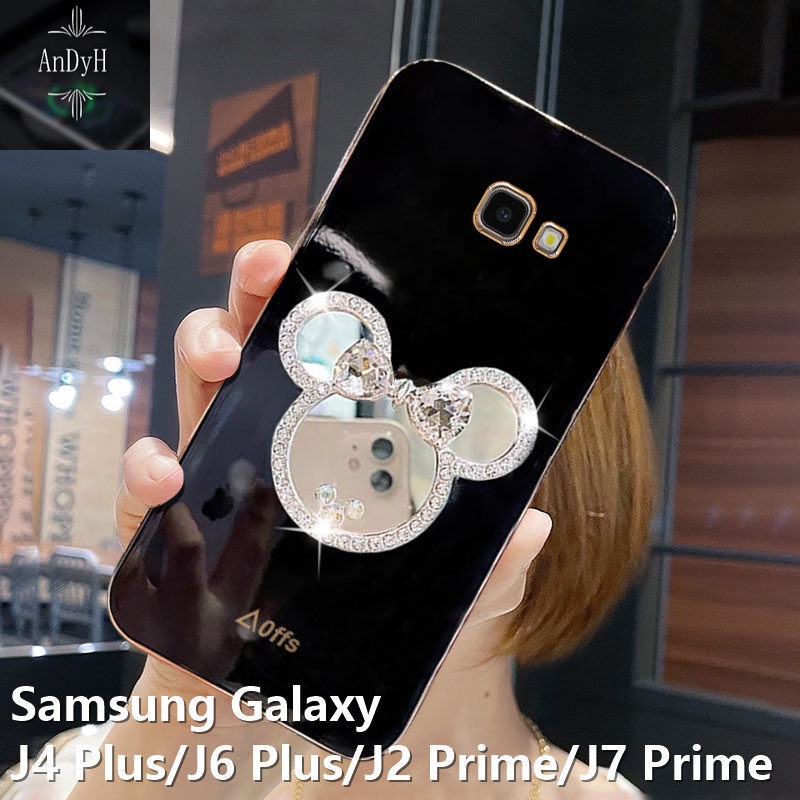 Case Desain Minnie Mouse Aksen Berlian Untuk Samsung Galaxy J4 Plus J6 Plus J2 Prime J7 Prime