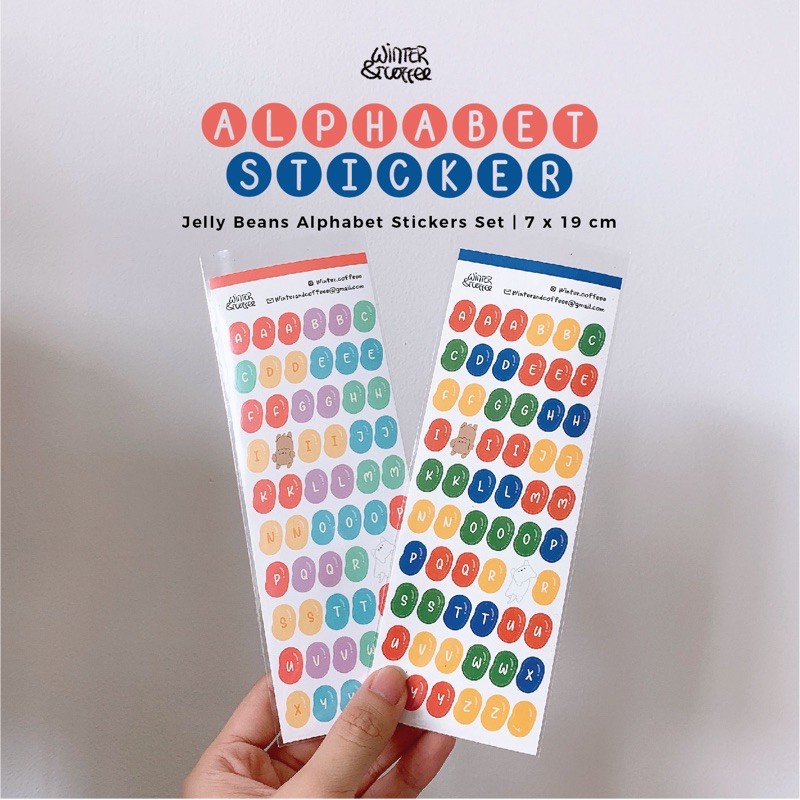 JELLY BEANS ALPHABET STICKERS SET