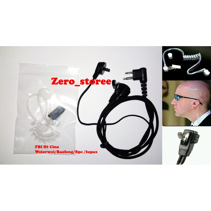 Handsfree FBI Headset Baofeng Weierwei SPC 3288 888S Earmic HT selang Lupax dll