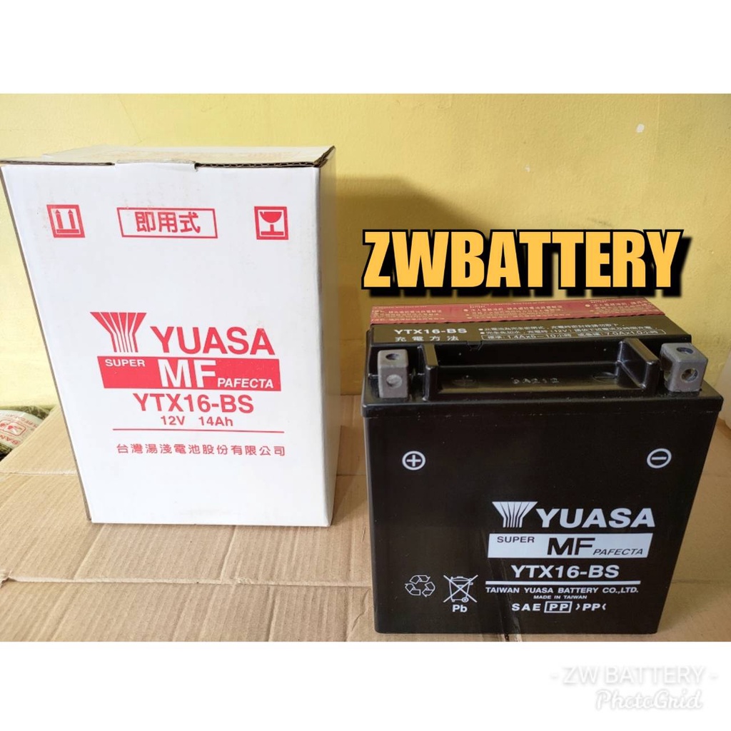 AKI YUASA ORIGINAL YTX16-BS 12 VOLT 14 AMPERE MF