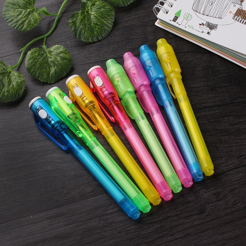 (COD) Invisible Pen With UV Light / Pulpen Nyontek / Bolpen Conten / Magic Pen / Pulpen Ajaib / Bolpen Rahasia