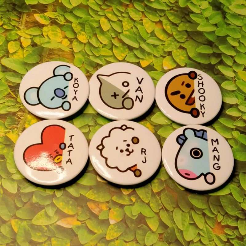 PIN BT21/BROS BT21 | BISA CUSTOM GAMBAR SENDIRI