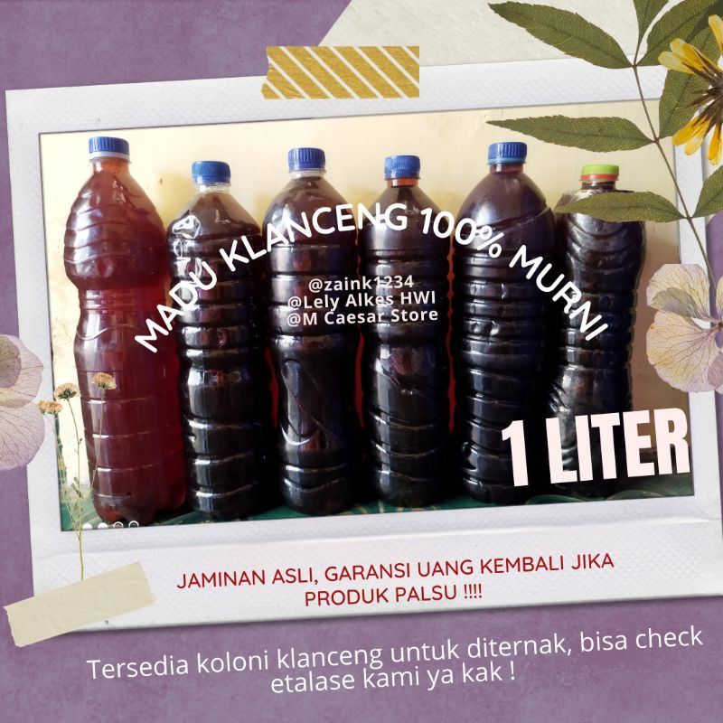 MADU KLANCENG TRIGONA 1 LITER JAMINAN ASLI