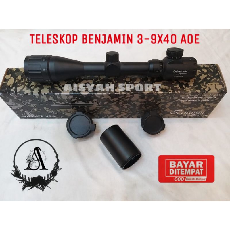 Teleskop BENJAMIN 3-9X40 FLIP (AOE-RG-SUNHIDE)