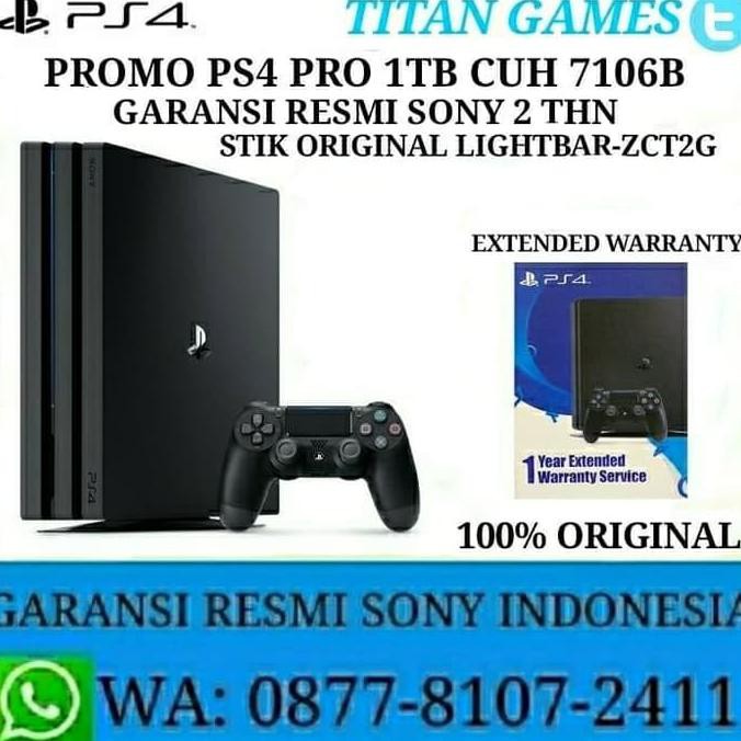 PS4 PRO 1TB CUH 7006B Garansi Resmi Sony 1thn