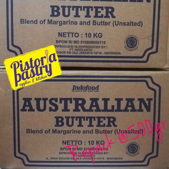 

Australian Butter Unsalted 500gr