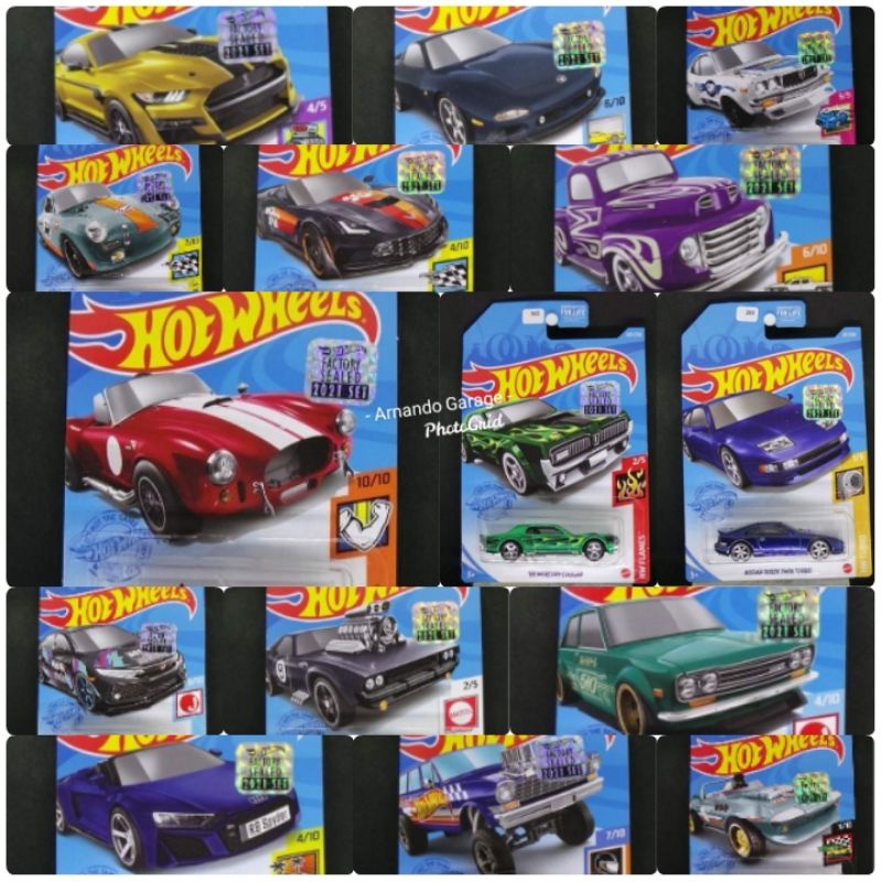 Hot Wheels SUPER TREASURE HUNT THS FS 2021 FACTORY SEALED FULL SET DATSUN 510 CIVIC TYPE R PORSCHE OUTLAW GULF NISSAN 300ZX SHELBY COBRA MERCURY CORVETTE RODGER FORD MAZDA RX7 RX3 NOVA WAGON GASSER